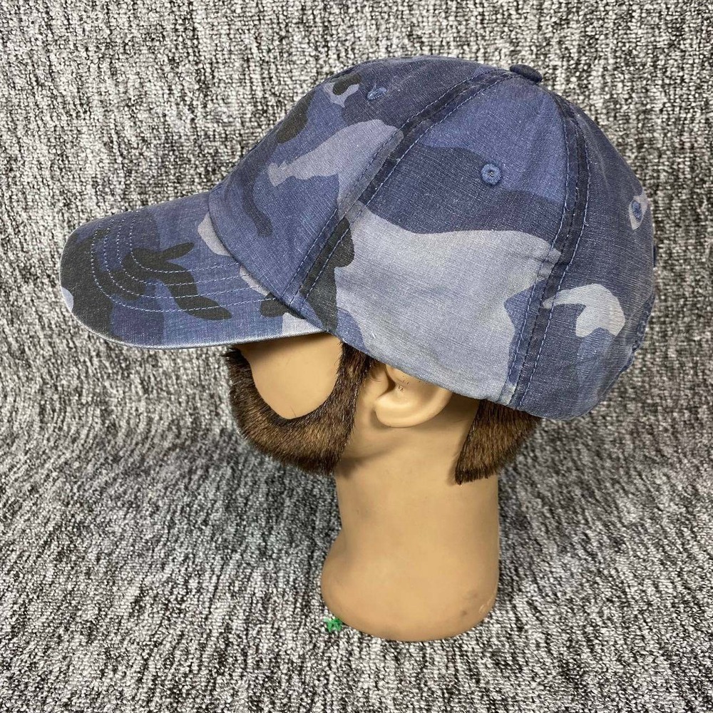 Polo Ralph Lauren Hat Mens One Size Blue Camo Adjustable Cotton Baseball Cap - Picture 3 of 11